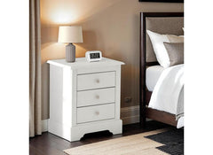 Stratford Three Drawer Bedside – Modern Storage Nightstand for Bedroom (Pre-Order Only)