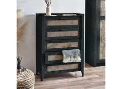 Sydney Black Ash 5 Drawer Chest - room