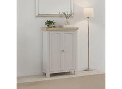 Salcombe Grey Shoe Cabinet - room