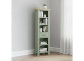 Salcombe Sage Slim Bookcase - room