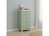 Salcombe Sage Five Drawer Chest - room