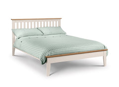 Salerno Ivory & Oak Large Bed Frame