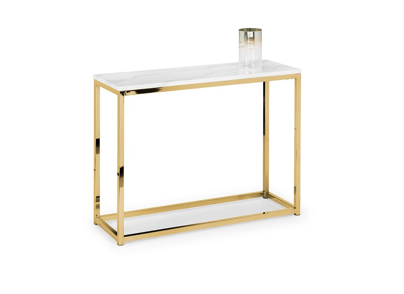 Scala White & Gold Console Table - 1