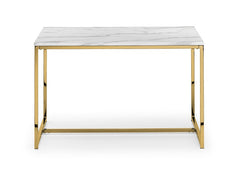 Scala White & Gold Dining Table