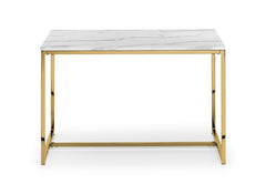 Scala White & Gold Table & Vittoria Chair Set