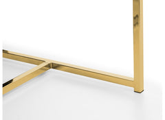 Scala White & Gold Dining Table - base