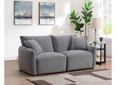 Solace Light Grey Fabric 2SS+2.5SS Sofas – Grey Coloured Modern Compact Fabric Sofa Group