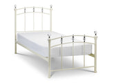 Sophie 3 ft Stone White Metal Bed