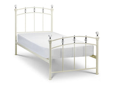 Sophie 3 ft Stone White Metal Bed