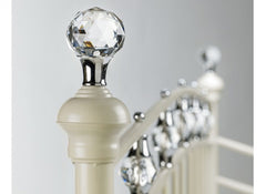 Sophie 3 ft Stone White Metal Bed