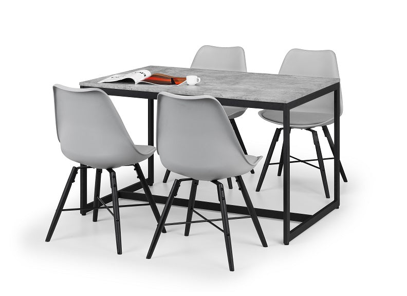 Staten Table And Kari Grey Chairs