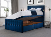 Style Sparkle Fabric Bed - ottoman base open