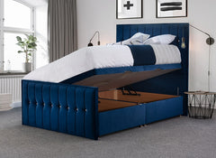 Style Sparkle Fabric Bed - ottoman base open