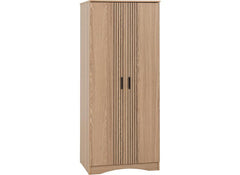 Tessa Two Door Wardrobe – Oak Effect Bedroom Wardrobe | Modern Bedroom Furniture