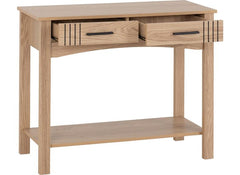 Tessa Console Table – Oak Effect Wooden Occasional Table With Storage Compartment | Modern Occasional Furniture