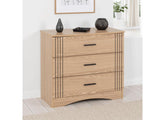 Tessa Three Drawer Bedroom Chest – Oak Effect Bedroom Furniture | Modern Bedroom Furniture