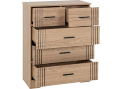 Tessa 2+3 Drawer Bedroom Chest – Oak Effect Bedroom Furniture | Modern Bedroom Furniture