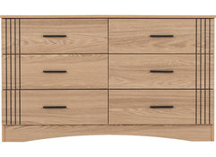 Tessa Six Drawer Bedroom Chest – Oak Effect Bedroom Furniture | Modern Bedroom Furniture