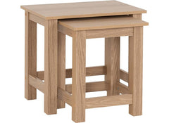 Tessa Table Nest – Oak Effect Wooden Occasional Table Set | Modern Occasional Room Furniture