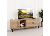 Tessa Large TV Cabinet – Oak Effect Wooden Long TV Unit Modern Living Room Furniture