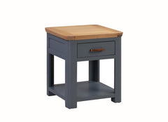 Treviso Blue Lamp Table With Drawer