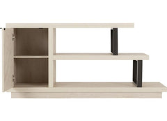 Turin TV Stand – Modern Wood & Metal TV Unit with Storage Cupboard – Contemporary Living Room Furniture