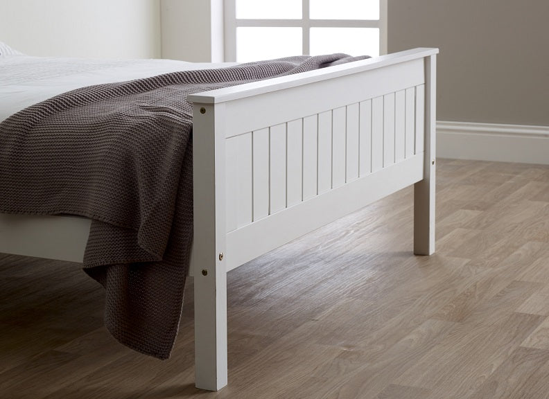 Taurus White Low Foot Bed - end