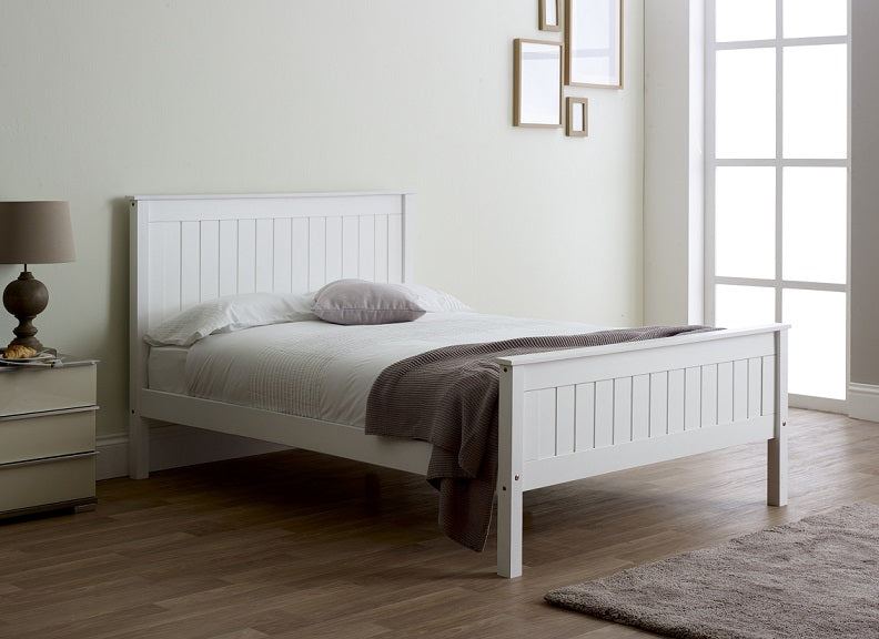 Taurus White High End Bed - room