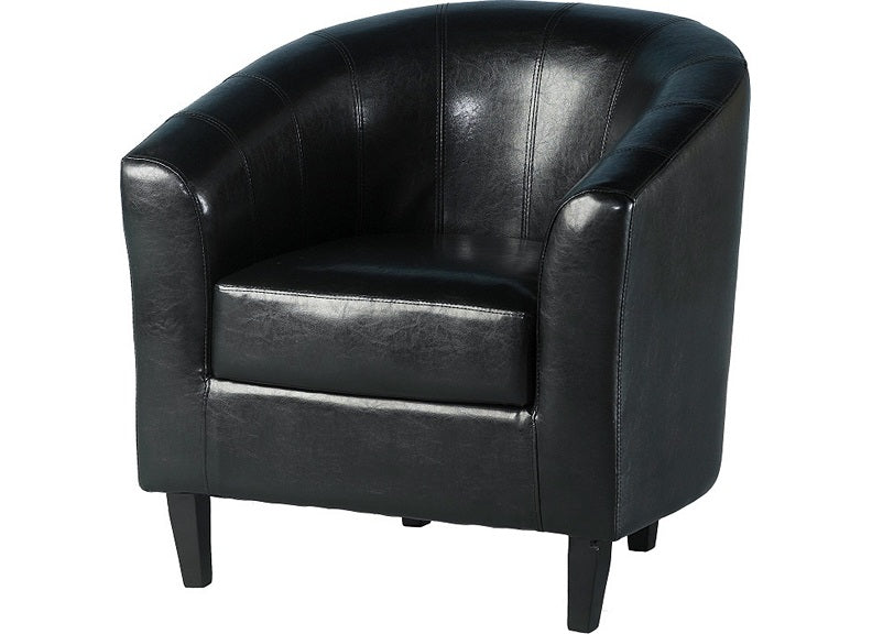 Tempo Black PU Tub Chair