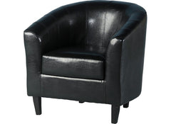 Tempo Black PU Tub Chair