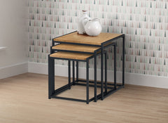 Tribeca Euro Oak Nest Of Tables - room