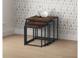 Tribeca Walnut Nest Of Three Tables - room