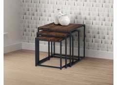 Tribeca Walnut Nest Of Three Tables - room