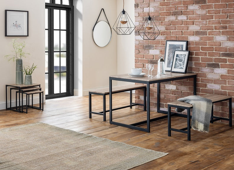 Tribeca Sonoma Oak Table W/Benches - room