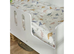 Vision Low Sleeper Bed With White Wooden Frame | Easy Clean Finish | Modern Convenient Sleeper Bed
