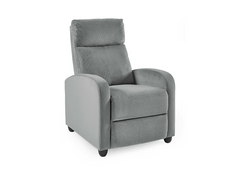 Vivo Grey Chenille Reclining Chair - 2