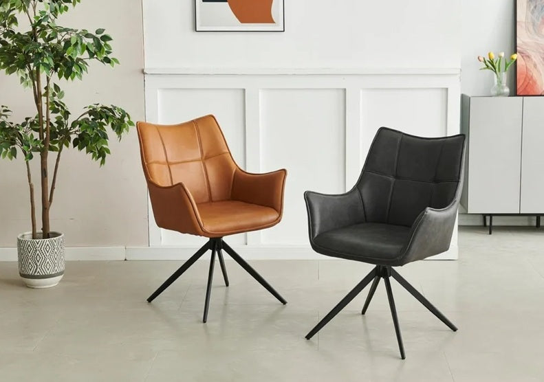 Vito Tan Armchairs - room