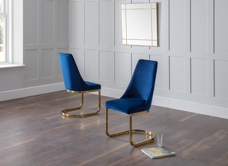 Vittoria Blue Velvet Chair