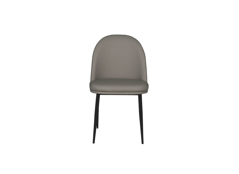 Valent Dark Grey Leather Chair - 1