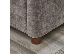 Whitmore Bed in Grey Chenille Fabric – Modern Upholstered Bed with Vertically Lined Headboard