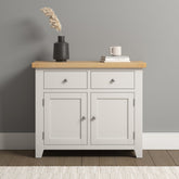 Windsor 2 Door 2 Drawer Sideboard – Ivory with Oak Top (WBF)