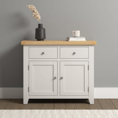 Windsor 2 Door 2 Drawer Sideboard – Ivory with Oak Top (WBF)