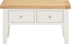 WINDSOR 2 DRAWER COFFEE TABLE - IVORY/OAK (WBF)