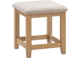WINDSOR Dressing Table Stool - Natural Oak/Oat Fabric Seat (WBF)