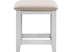 WINDSOR Dressing Table Stool - Pebble Grey/Oat Fabric Seat (WBF)