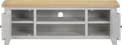 Windsor Straight TV Unit - Pebble Grey/Oak (WBF)