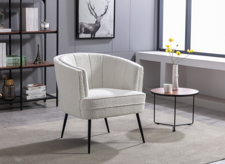 Wendy Boucle Cream Chair - 1