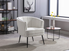 Wendy Boucle Cream Chair - 1