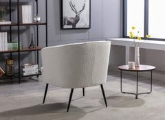 Wendy Boucle Cream Chair - rear