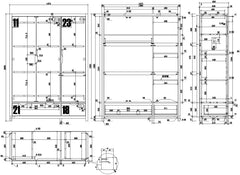 Alex Three Door Wardrobe - dimensions
